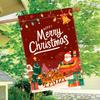 2D Flat - 2D Flat - Large Double-Sided Christmas Garden Flag Measuring , Made of Heavy-Duty Polyester for Outdoor Use. Features Santa Claus, a Sleigh,