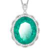 Jewelry Simulation Emerald Big Egg Retro Pendant Necklace Main Stone 25 * 30