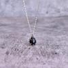 Genuine Black Onyx Necklace Onyx Oxidized Necklace for Women Handmade Silver Necklace Black Gemstone Pendant Necklace Bridesmaid Gifts