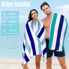 Blue Stripe Beach Towel Single Sided Print Classic Soft Beach Towel Beach Pool Bathroom Towel Stylish Vibe Gift For Beach Lovers