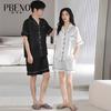 Paibangnu Summer Couple's Solid Color Simple Same Style Different Color Comfortable Cool Sleepwear Set Fd