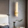 Modern Minimalist Marble and Copper Wall Lamp for Living Room, Study, and Bedroom