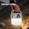 Solar camping light USB rechargeable with metal hook tent light display battery level Outdoor activity camping fishing Compact design