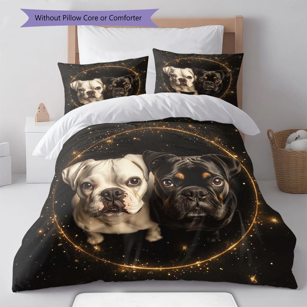 Cartoon Patroon Beddengoed Dekbed Set Dekbedovertrek Kussensloop Huisdecoratie Verjaardagscadeau (1 dekbedovertrek + 2 kussenslopen, zonder binnenkussen)