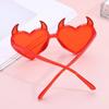 Rhinestones Halloween Cosplay Glasses Heart Shape UV Protection Sun Glasses  Party Props