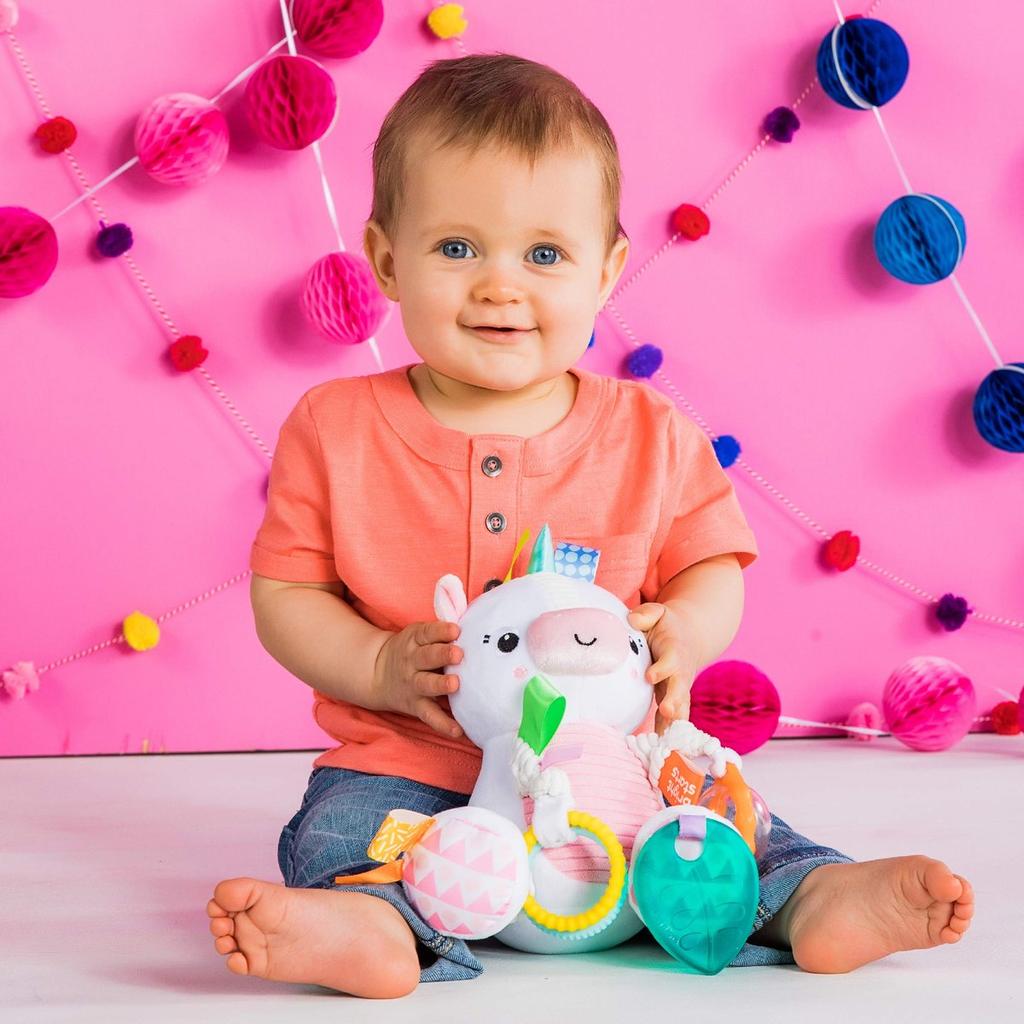 Bright Starts Bunch-O-Fun Unicorn - Sensory Fabric Toy for Infants