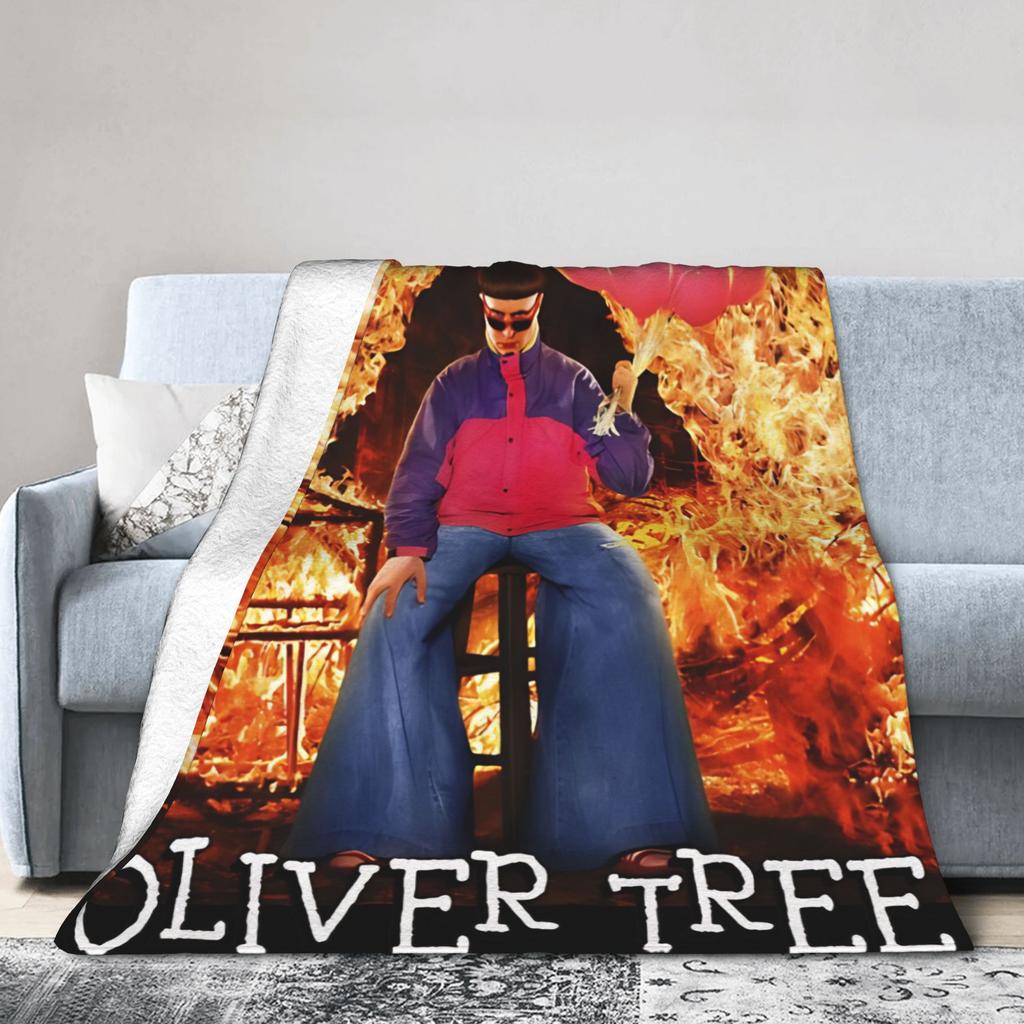 Oliver Tree Blanket Ugly Is Beautiful Cover Fleece Funny Breathable Throw Blanket for Home Spring/Autumn