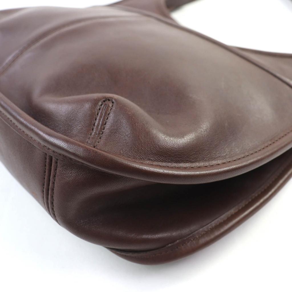 Coach Umhängetasche Ergo Old Globe Halb-Schulter Braun Leder Damen 9033 Gebraucht