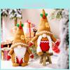 Charming Khaki Gingerbread Man Plush Rudolf Figurine For Festive Christmas Decor