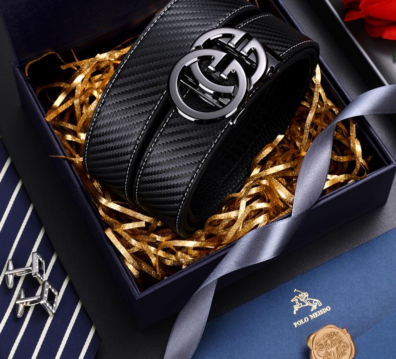 Paul Messier Herren Ledergürtel mit automatischer Doppel-G-Schnalle - Stilvoll & Vielseitig