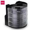 Deli 9133 Transparent 3-Layer Desk Organizer Pen Holder