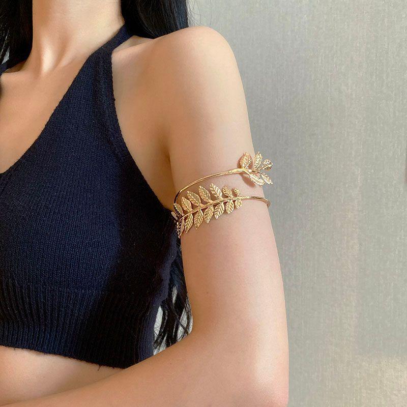Fashion Exaggerated Metal Leaves Female Butterfly Lines Flowers