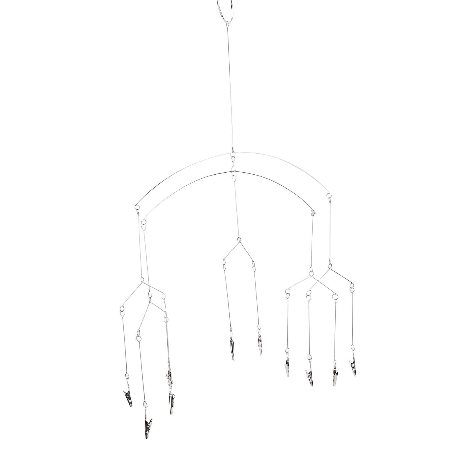 

Hanging Photo Holder with 10 Clips Stainless Steel Picture Display Hanger for Notes Memos Artworks C