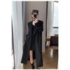 Women S Mid Length Trench Coat Double Breasted Notched Lapel Elegant Style