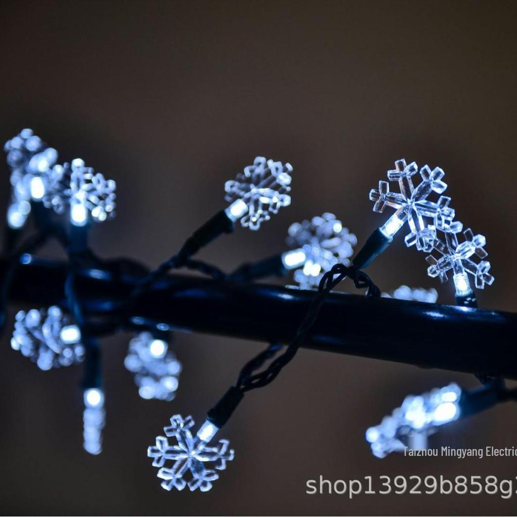 35 Cool White Snowflake LED Christmas Lights