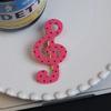 Music Note Hair Clip Treble Clef Design with Polka Dot and Stripe Patterns Durable Lightweight Hair Accessory for Daily Use and Gift