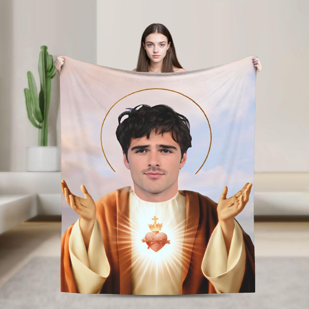 Jacob Elordi Blankets Quality Soft Warm  Throw Blanket Winter Travel Office Couch Bed Print Bedspread