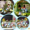 Non-Toxic 10Pcs Mini Resin Gnomes Statues Ornaments Random Color Cute Fairy Miniature Gnome Figurines For Miniature Garden