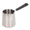 Pichet à lait pour café en acier inoxydable 304 à long manche, pichet à lait à bec verseur pointu, tasse à mousser le lait pour latte avec graduation