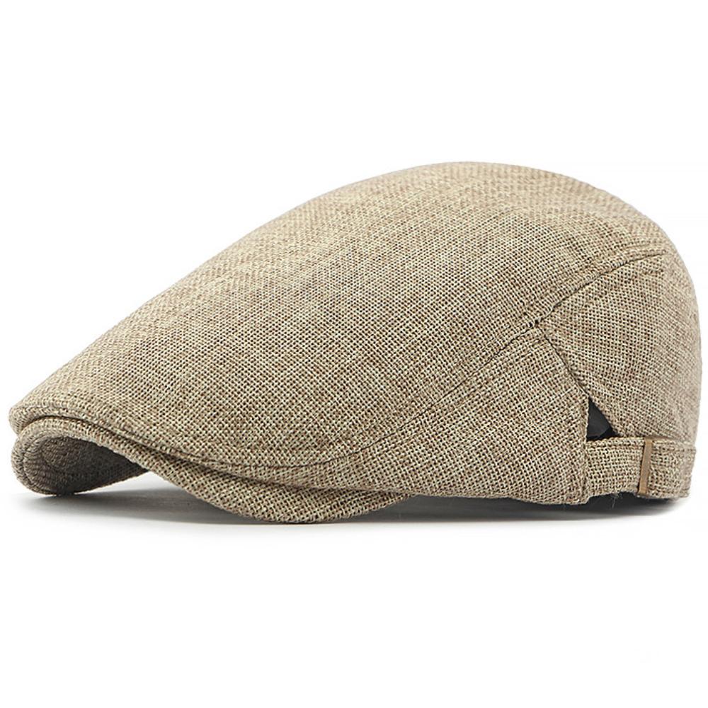 HT4786 Berets Spring Summer Linen Beret Hat Artist Painter Cap for Men Women Retro Ivy Flat Cap Male Female Adjustable Beret Cap