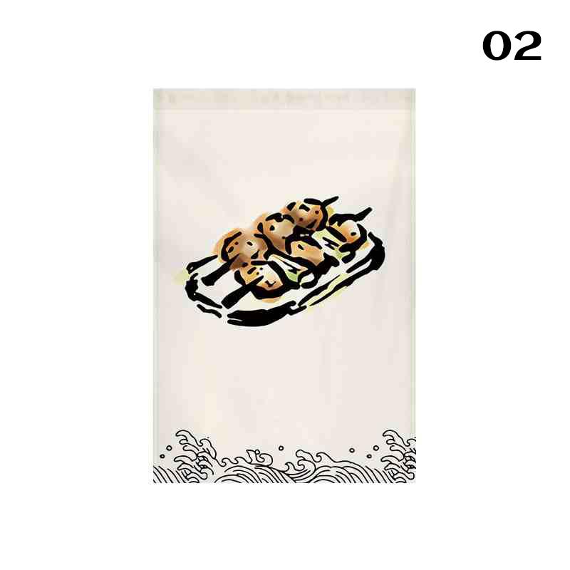 Japanese Style Door Head Half-curtain Kitchen Partition Cuisine Izakaya Sashimi Seafood Bistro Restaurant Decor Short Curtains