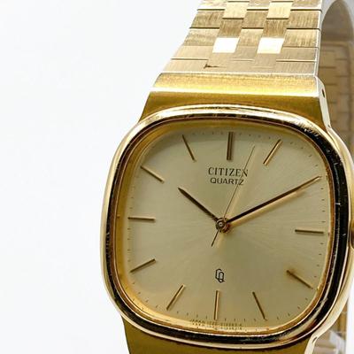 Used 421 CITIZEN Men's Watch Quartz Operation Gold