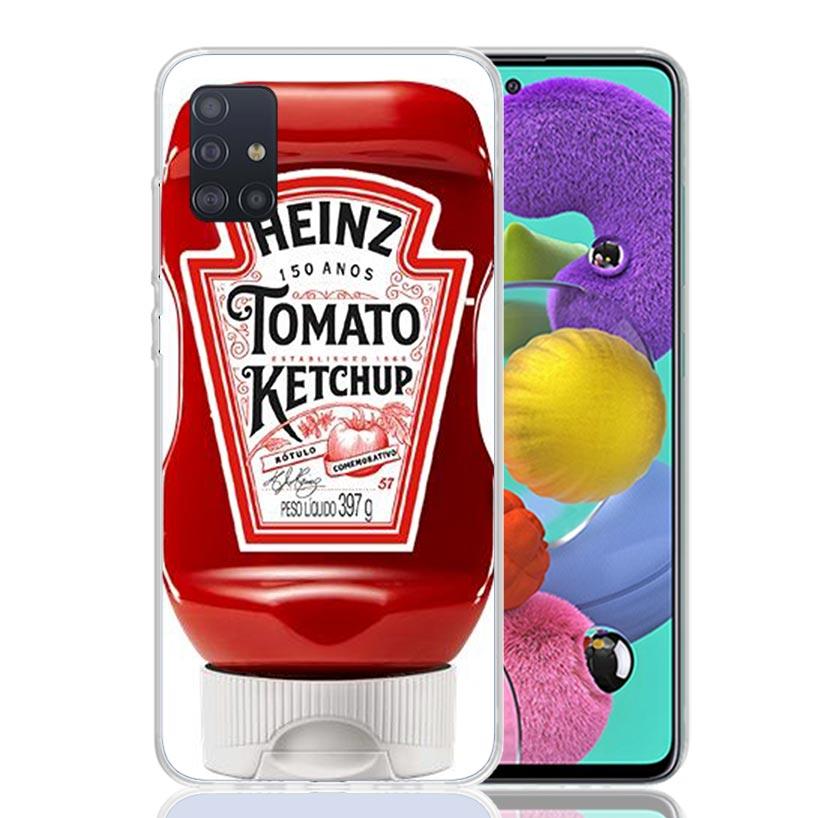 Lamb Heinz Tomato Ketchup Phone Case for Samsung Galaxy A52 A51 A50S A12 A22 A32 A72 A10S A30S A31 A71 Note 20 Ultra 10 Plus S10