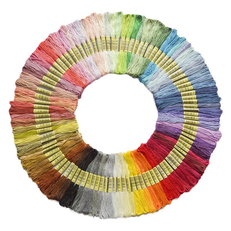 Ață de brodat din poliester, 8 m, cu 6 fire, culoarea 12-447, pentru cusătură în cruce și lucru manual