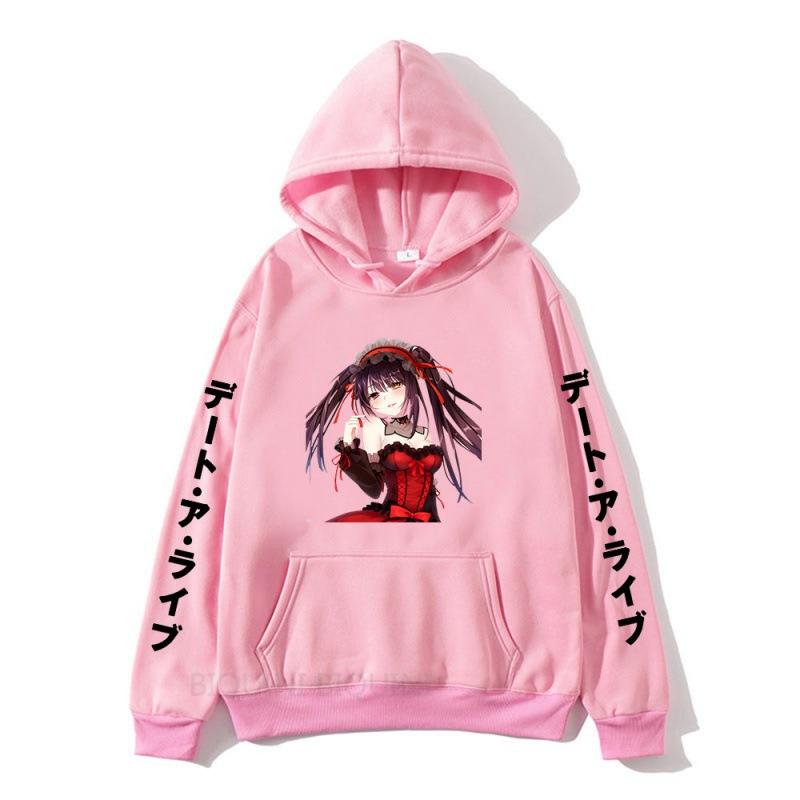 Date A Live Nightmare Hoodies Print Fashion Sweatshirt Casual Unisex Autumn Winter Fleece Streetwear Tops Male Sudaderas