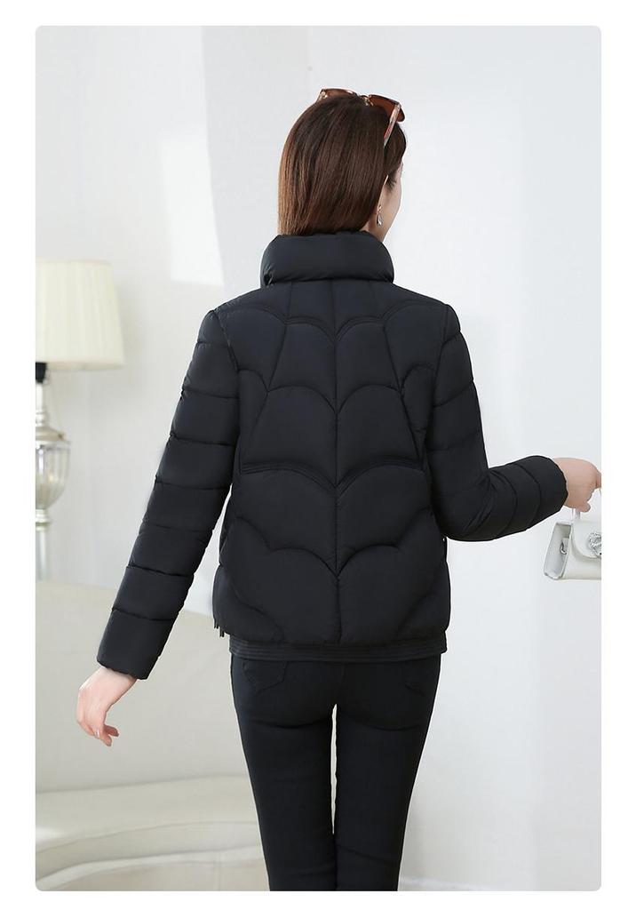 Women's 2024 Korean-Style Petite Down Cotton Jacket - Slim, Thick, Warm, and Stylish Winter Outerwear