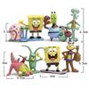 Spongebob Anime Figure Patrick Star Octopus Brother Handmade Model Cartoon Toys for Ornaments 6PCS/8PCS Set Cake Decoration