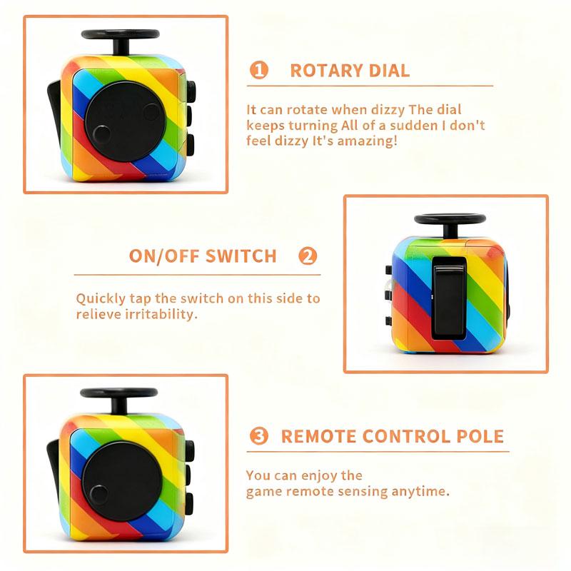 Fidget Cube Decompression Toy 3.4Cm Antistress Games Toys For Kids Adults Autism Adhd Antistress Anxiety Stress Relief Cu