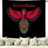 Atlanta Hawks Logo Wall Tapestry Aesthetic Wall Hanging Printed Fabric Blanket Decorative Tapestries for Bedroom Living Room Home Decor