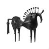 Horse Figurine Abstract Statue Matte Black Decor for Art Lovers, Homeowners, Living Room,