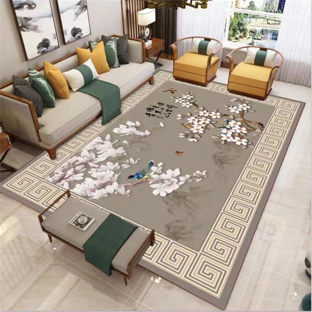 Modern New Chinese-Style Carpet Living Room Coffee Table Carpet Light Luxury Bedroom Bedside Home Decoration