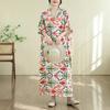 DIMANAF New 2026 Women Plus Size Summer Casual Long Dress Cotton Loose Oversize Maxi Floral Print Beach Sundress