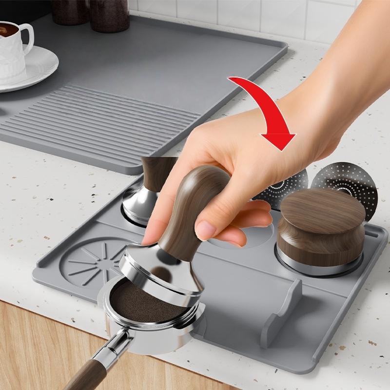 Antiskid Coffee Machine Silicone Mat Bar Fruits Vegetables Drain Pad Coffee Powder Pad Dining Table Insulation Protection Pad