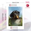 Rottweiler and grassland Pattern  3pcs 100% Round Full Drill 5D DIY Diamond Painting Embroidery Cross Stitch Rhinestone Décor