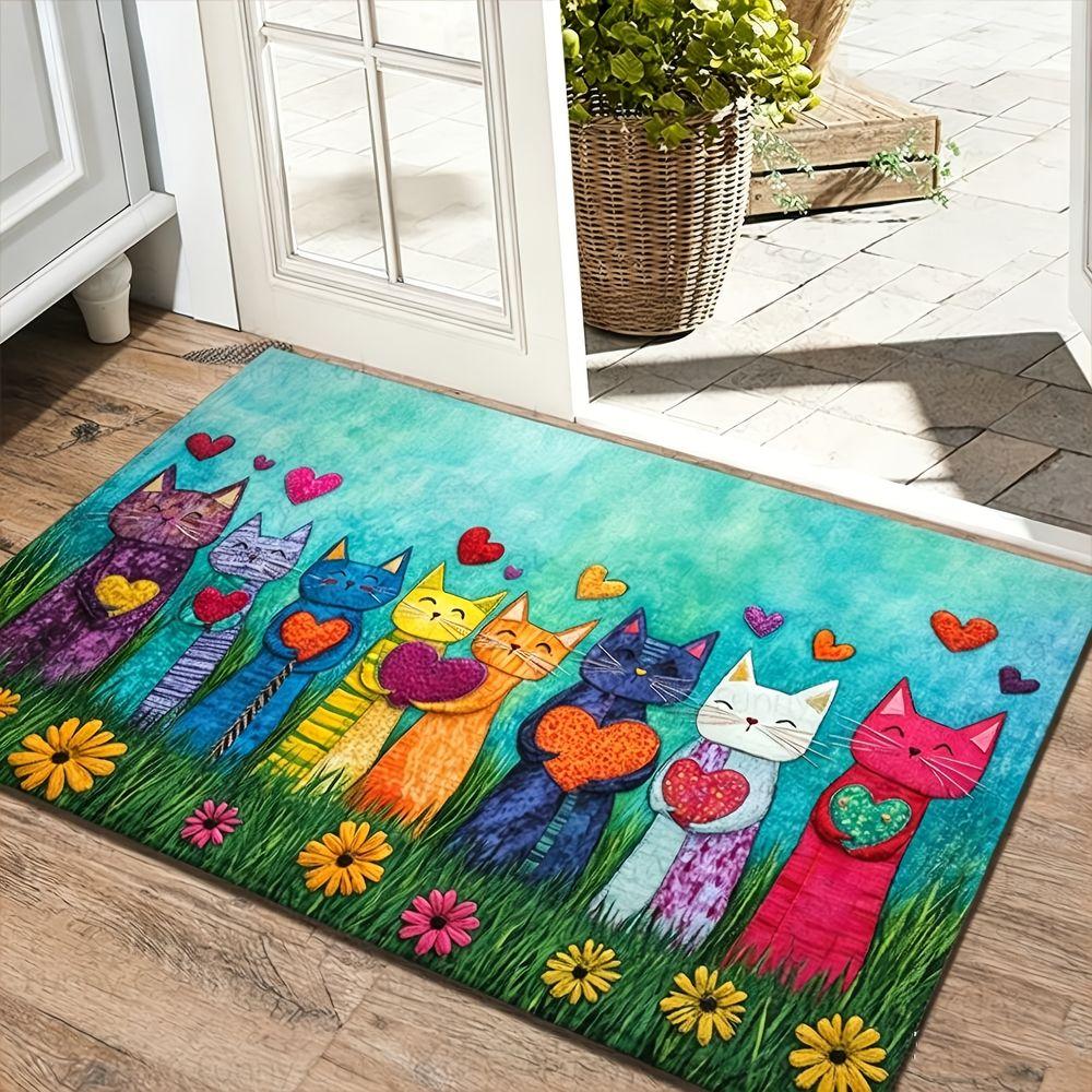 Verse Margrieten Welkom Entree Vloermat Makkelijk Schoon te Maken voor Woonkamer, Slaapkamer, Keuken, Badkamer en Vloerdecoraties 40X60CM (1.3X2FT