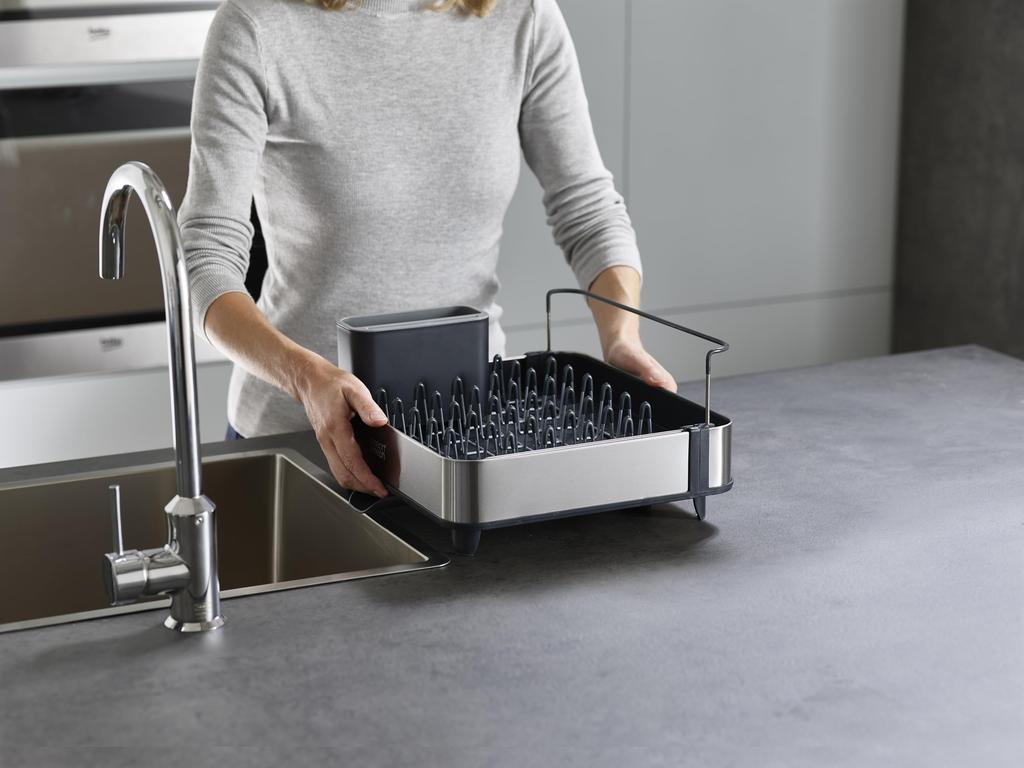 Joseph Joseph Drainer Rack Extended Steel Tableware Dish Stand Basket Gray 85153 [Genuine Product]