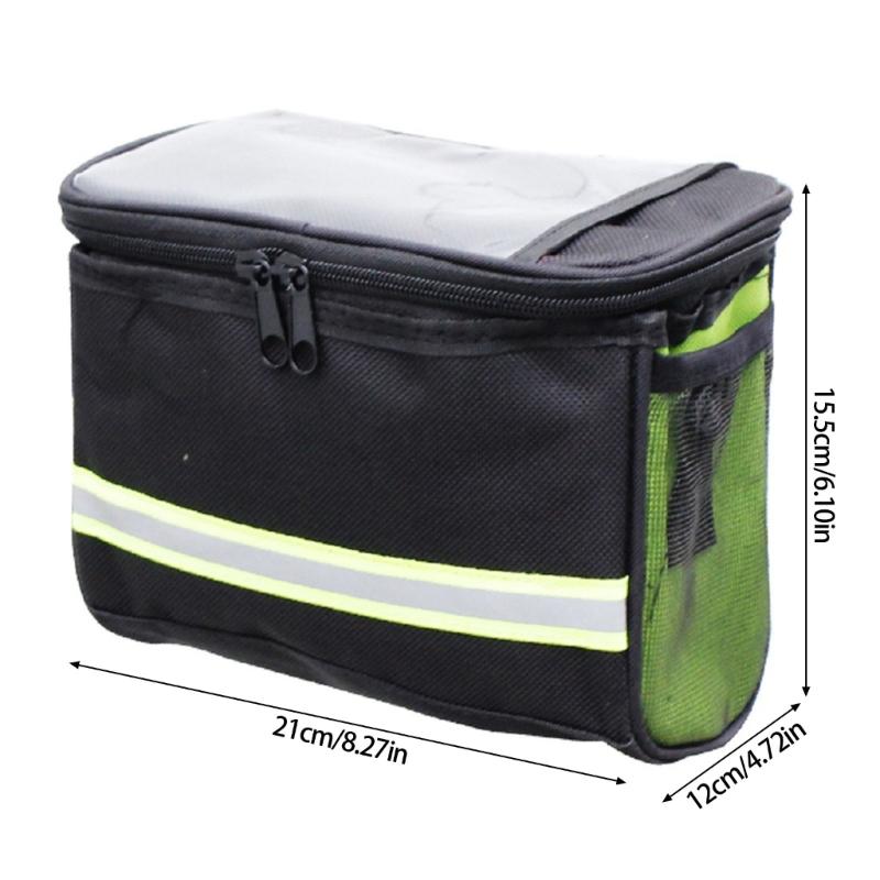 Waterproofs Bike Handlebar Bags Bicycles Front Storage Pouches Cycling Pouches Phone Bags with Removable Shoulder Strap