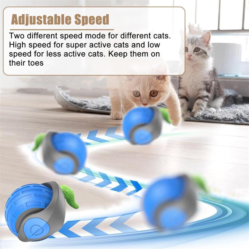 Smart Cat Toys Ball Automatic Interactive Pets Electric Rolling Teaser USB Rechargeable Kitty Moving Bouncing Ball Birthday Gift