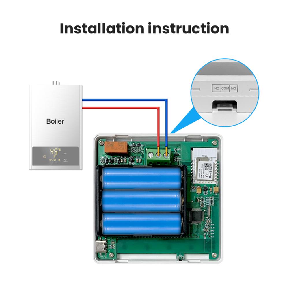 Tuya Smart Thermostat Battery Powered Zigbee Thermostat APP Remote Control Work with Alexa Google Home Yandex