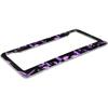 Purple Butterfly License Plate Frame - 1 Pack Personalized Aluminum Car License Plate Cover Butterfly License Plate Holder Universal US-Canada 2 Hole
