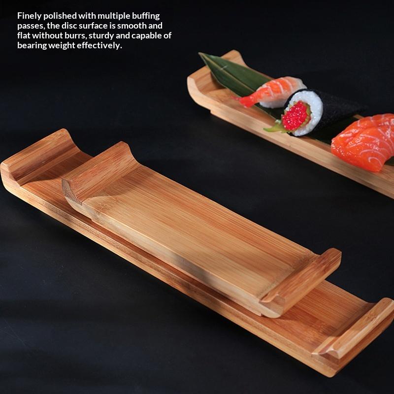 Bambusowa Deska do Sushi Prostokątna Płyta Miska do Gotowania Sashimi Japońska Koreańska Kuchnia Naczynia Stołowe Talerz Serwowania Taca