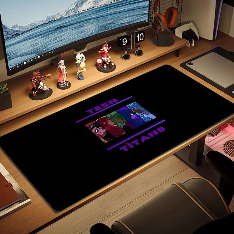 Teen Titans Mouse Pad Large Gaming Table Cushion Nonslip Laptop Tablet Big Mousepad Xxl Mat Mini Pc Playmat With Lock Edge