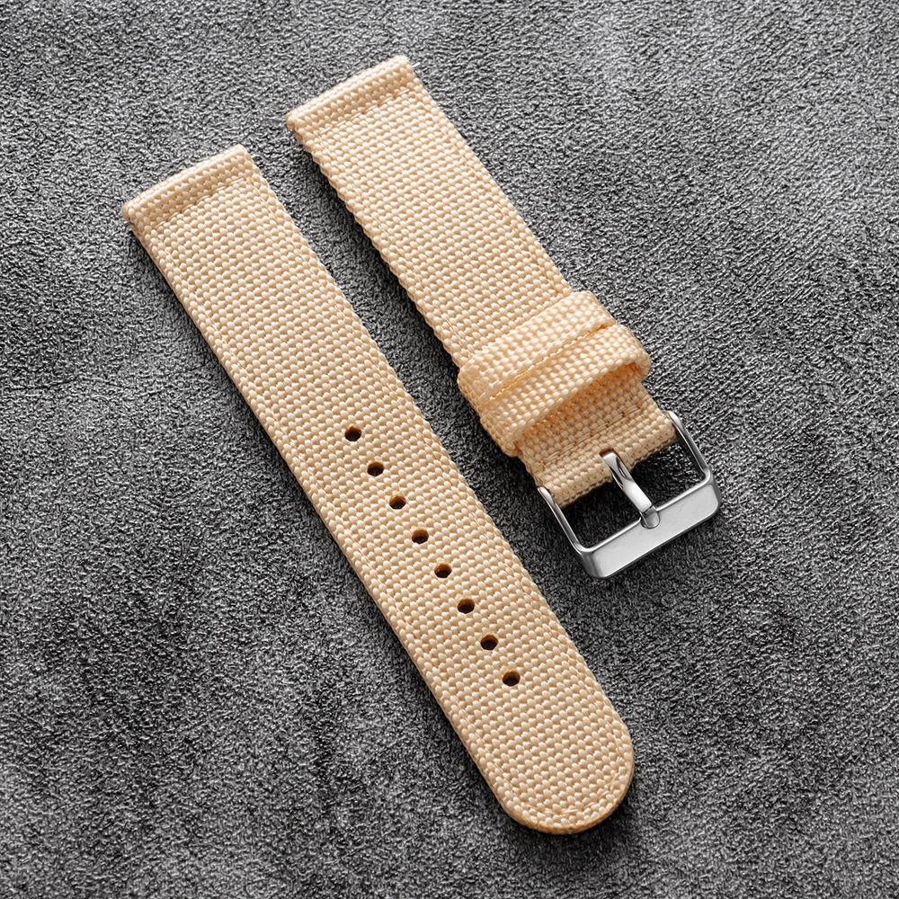 

Быстросъемный холщовый ремешок для часов 18 мм 20 мм 22 мм 24 мм нейлоновый ремешок для мужчин женщин сменные ремешки для умных часов аксессуары 18mm хаки