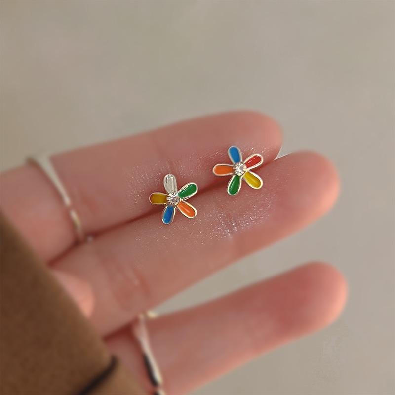 Gold Ring Earrings Women's Ear Buckles Light Luxury High-end Earrings Autumn and Winter Ring Earrings