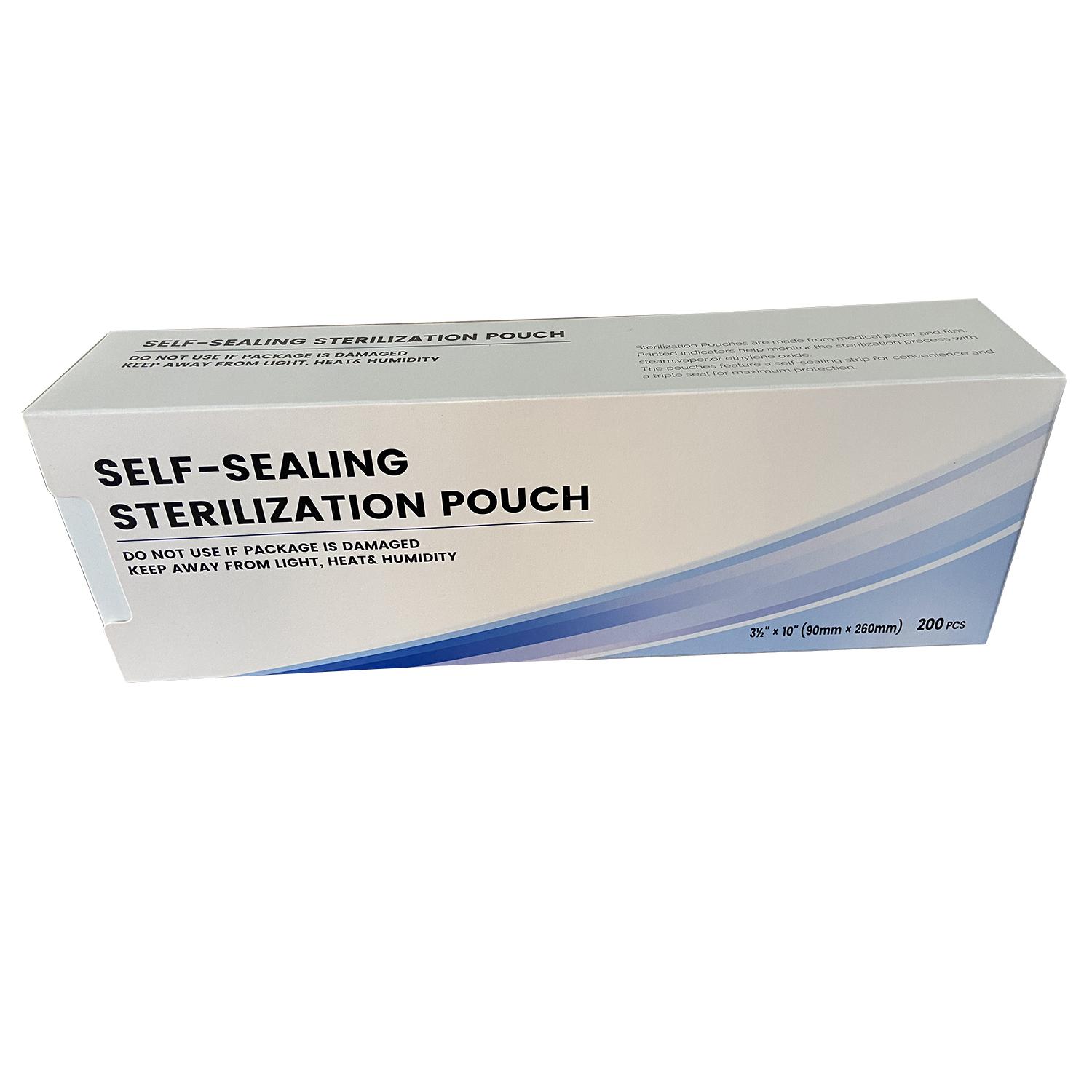 

Самозапечатывающийся пакет для стерилизации, 4 размера, стоматологическая бумага, пленка CPP/PET 90*260mm