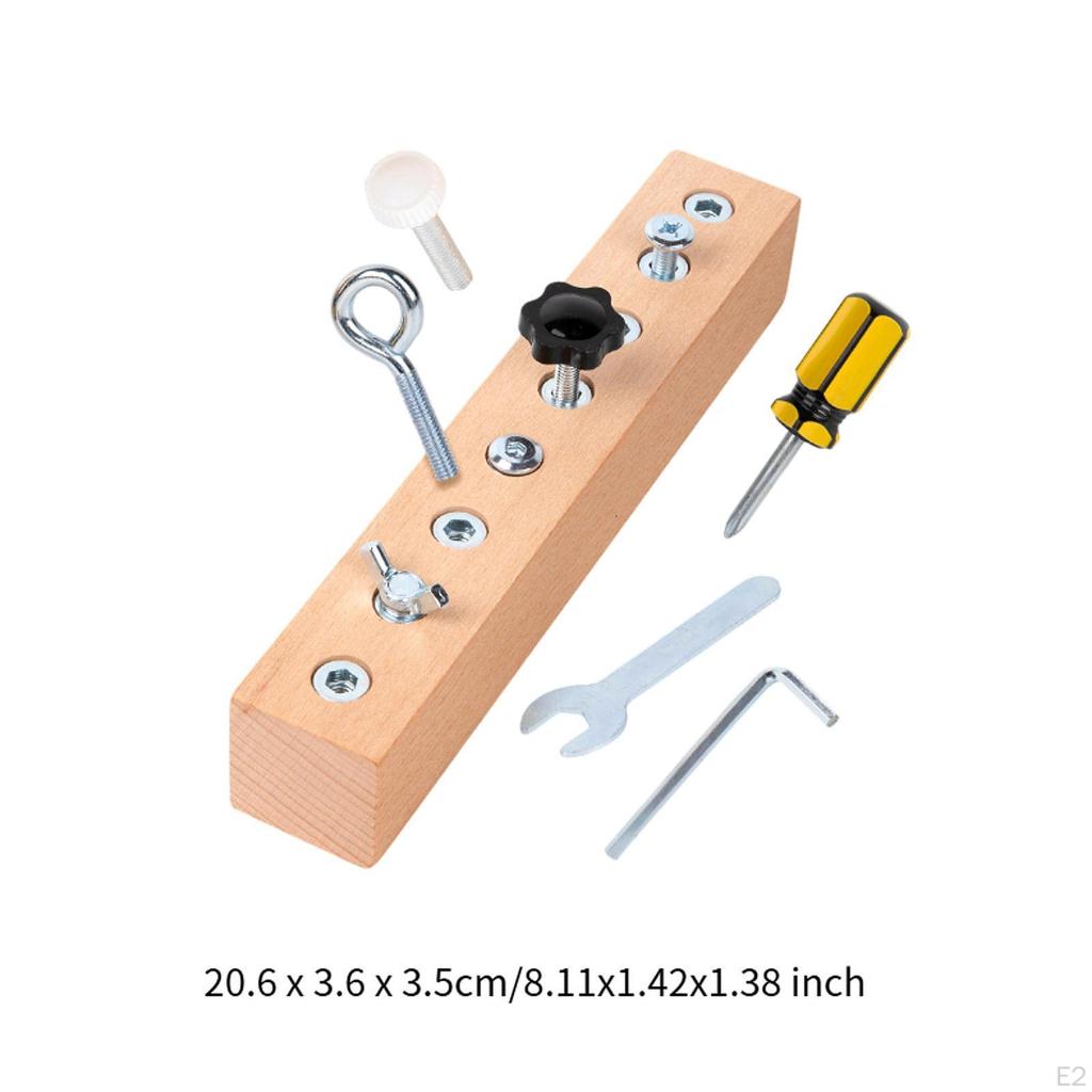 Wooden Screwdriver Board Set Busy Early Educational Toy Kids for 3